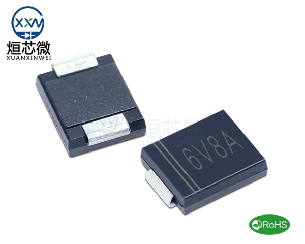 1.5SMC6.8A參數(shù),TVS二極管1.5SMCJ6.8A瞬態(tài)抑制二極管